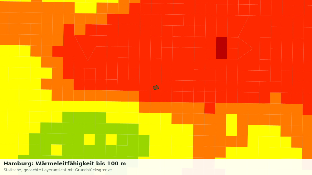 Statische Kartenansicht: Hamburg: Wärmeleitfähigkeit bis 100 m