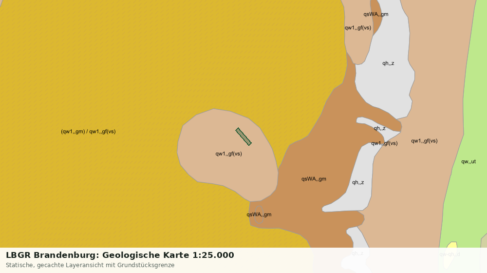 Statische Kartenansicht: LBGR Brandenburg: Geologische Karte 1:25.000