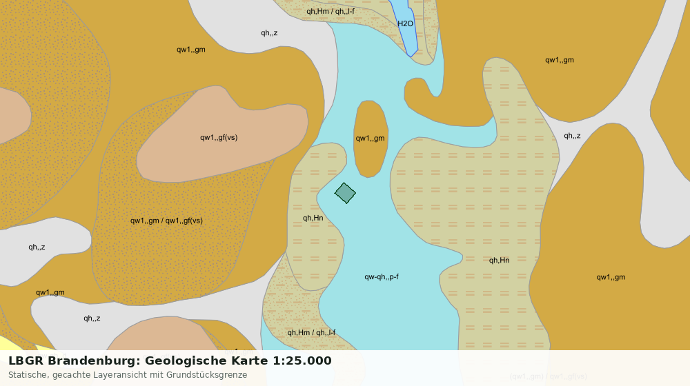 Statische Kartenansicht: LBGR Brandenburg: Geologische Karte 1:25.000