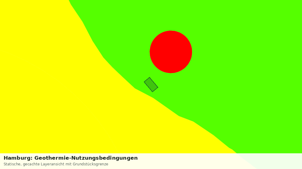 Statische Kartenansicht: Hamburg: Geothermie-Nutzungsbedingungen