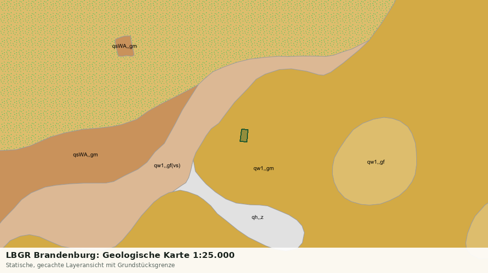 Statische Kartenansicht: LBGR Brandenburg: Geologische Karte 1:25.000