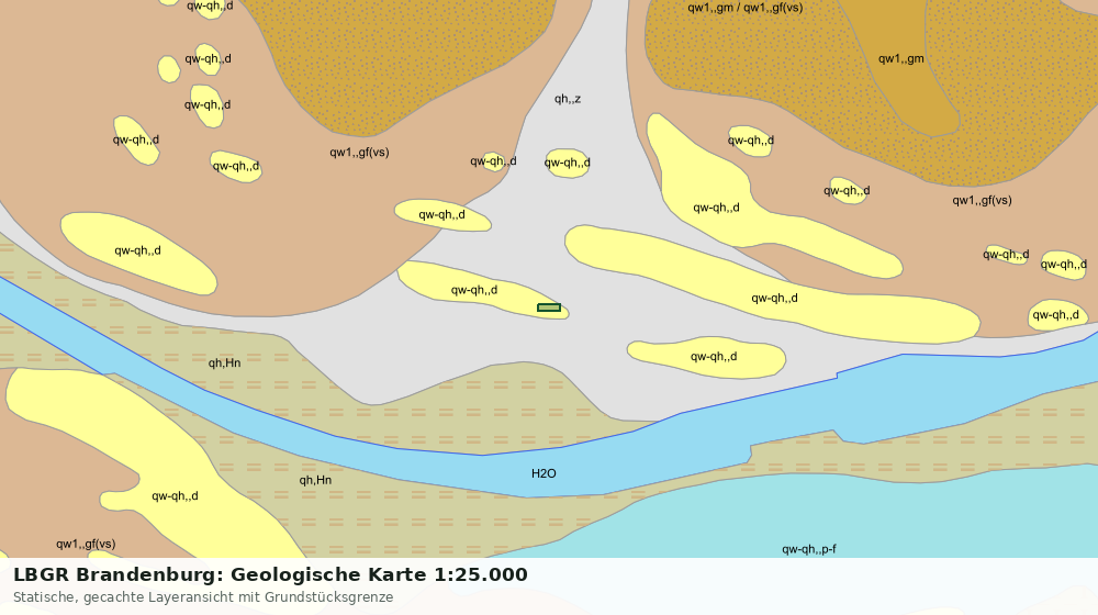 Statische Kartenansicht: LBGR Brandenburg: Geologische Karte 1:25.000
