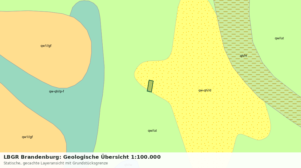 Statische Kartenansicht: LBGR Brandenburg: Geologische Übersicht 1:100.000