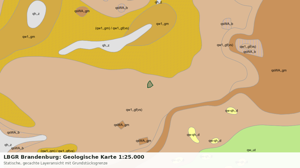 Statische Kartenansicht: LBGR Brandenburg: Geologische Karte 1:25.000
