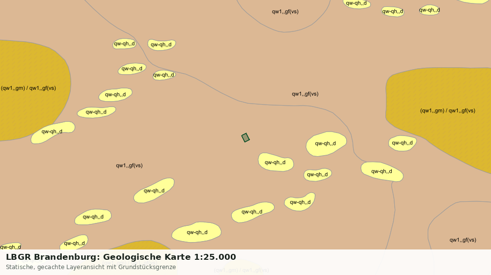 Statische Kartenansicht: LBGR Brandenburg: Geologische Karte 1:25.000