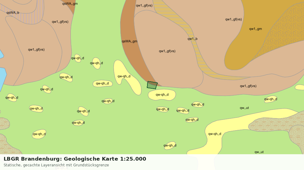 Statische Kartenansicht: LBGR Brandenburg: Geologische Karte 1:25.000