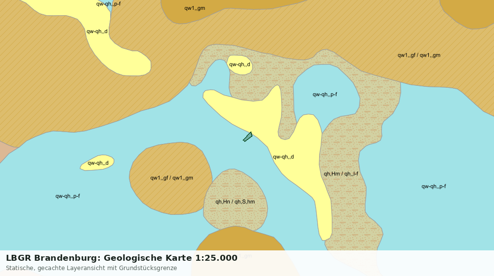 Statische Kartenansicht: LBGR Brandenburg: Geologische Karte 1:25.000