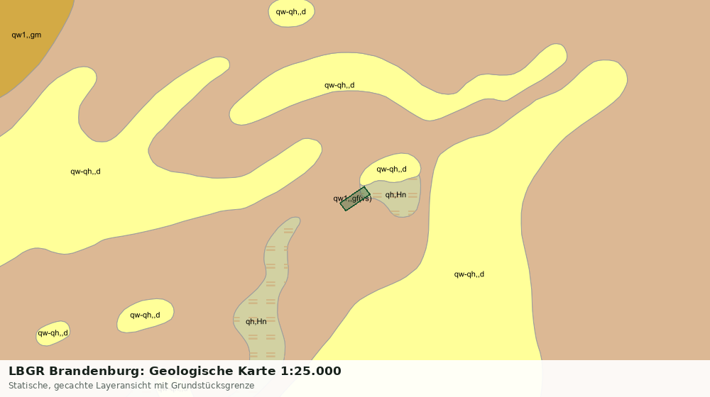Statische Kartenansicht: LBGR Brandenburg: Geologische Karte 1:25.000