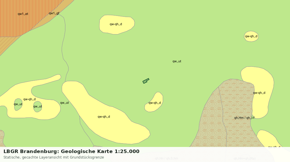 Statische Kartenansicht: LBGR Brandenburg: Geologische Karte 1:25.000