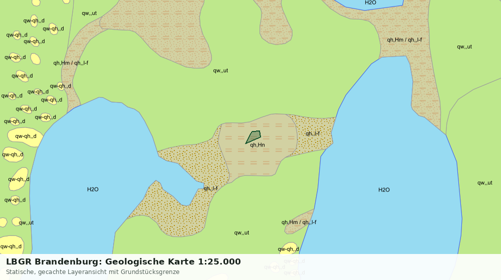 Statische Kartenansicht: LBGR Brandenburg: Geologische Karte 1:25.000