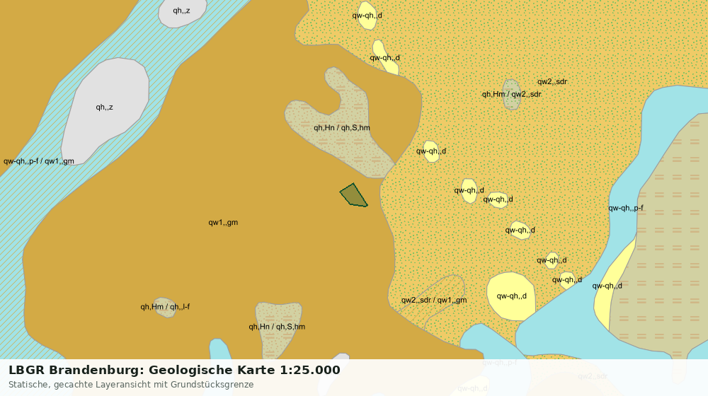 Statische Kartenansicht: LBGR Brandenburg: Geologische Karte 1:25.000