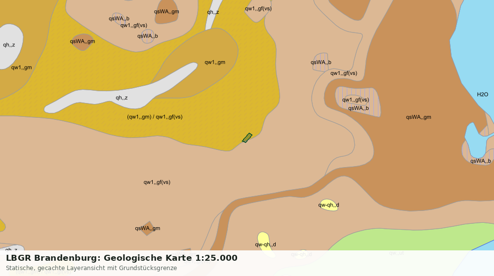 Statische Kartenansicht: LBGR Brandenburg: Geologische Karte 1:25.000