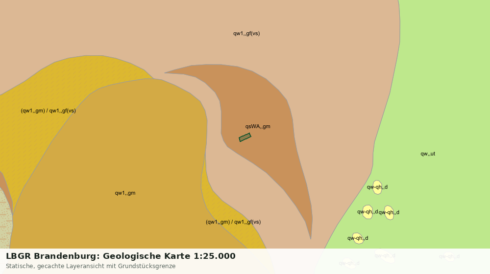 Statische Kartenansicht: LBGR Brandenburg: Geologische Karte 1:25.000
