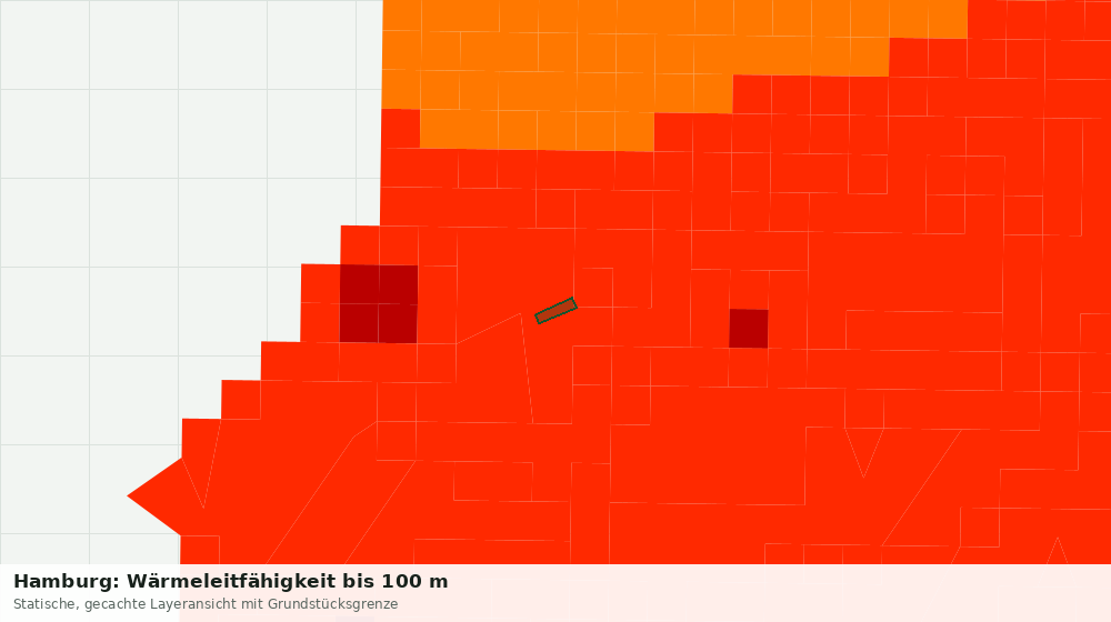Statische Kartenansicht: Hamburg: Wärmeleitfähigkeit bis 100 m