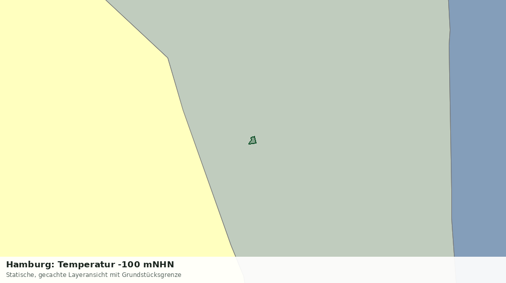 Statische Kartenansicht: Hamburg: Temperatur -100 mNHN