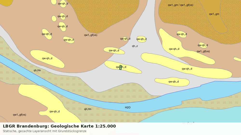 Statische Kartenansicht: LBGR Brandenburg: Geologische Karte 1:25.000