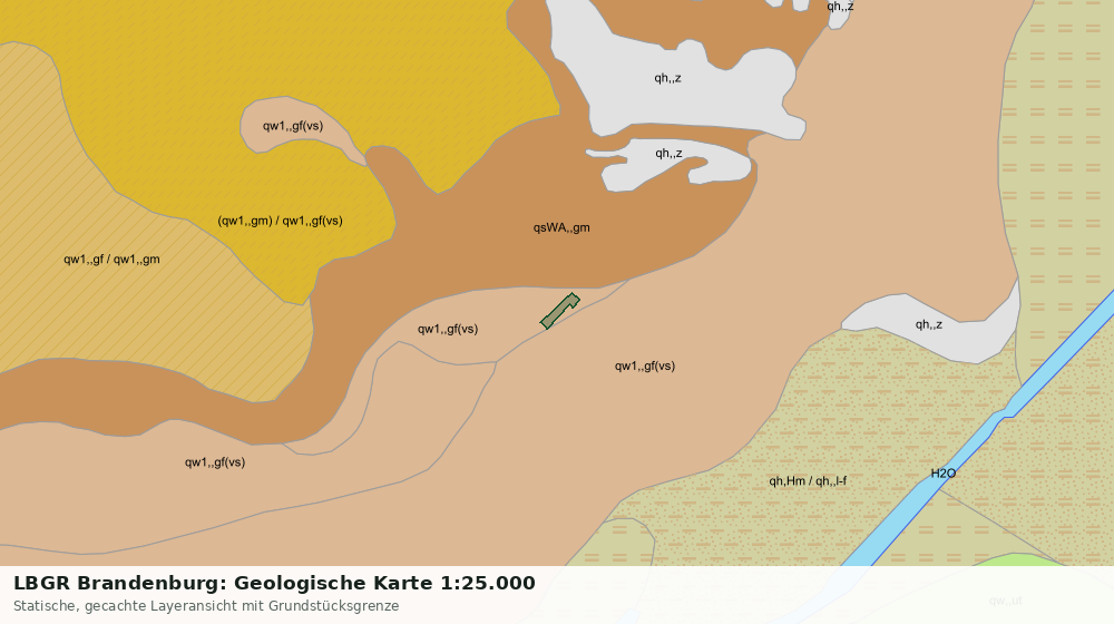 Statische Kartenansicht: LBGR Brandenburg: Geologische Karte 1:25.000