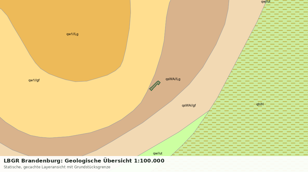 Statische Kartenansicht: LBGR Brandenburg: Geologische Übersicht 1:100.000