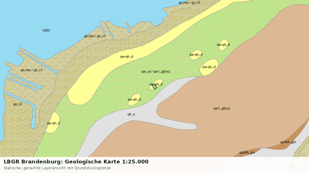 Statische Kartenansicht: LBGR Brandenburg: Geologische Karte 1:25.000