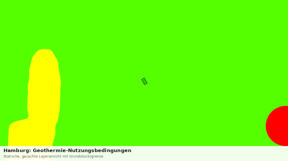 Statische Kartenansicht: Hamburg: Geothermie-Nutzungsbedingungen
