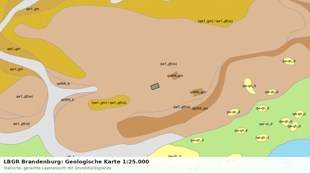 Statische Kartenansicht: LBGR Brandenburg: Geologische Karte 1:25.000