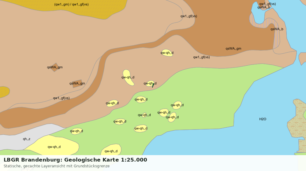 Statische Kartenansicht: LBGR Brandenburg: Geologische Karte 1:25.000