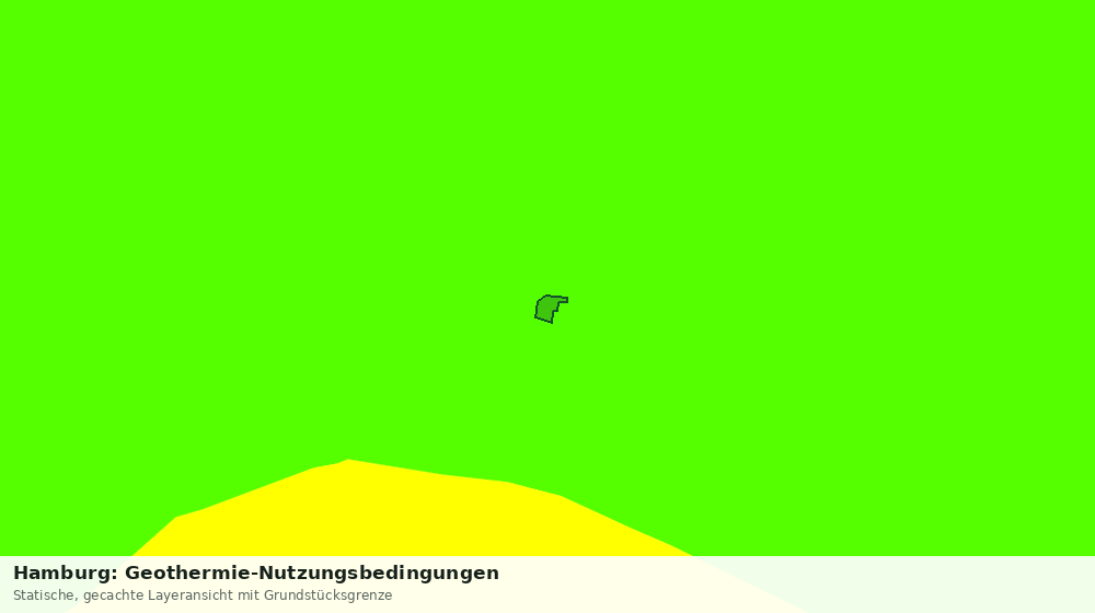 Statische Kartenansicht: Hamburg: Geothermie-Nutzungsbedingungen