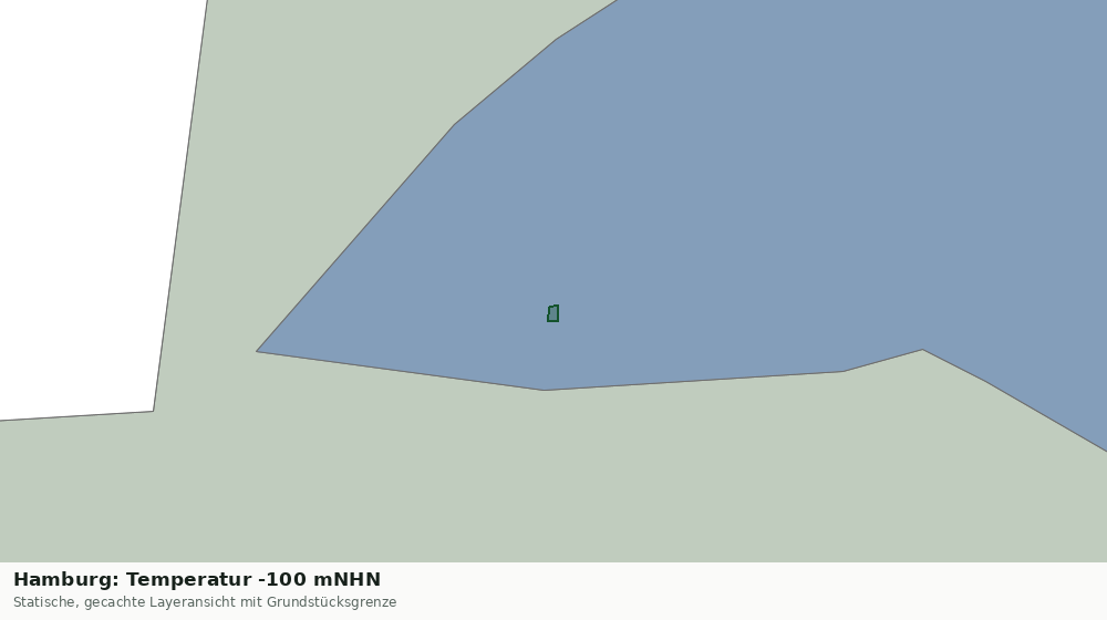 Statische Kartenansicht: Hamburg: Temperatur -100 mNHN