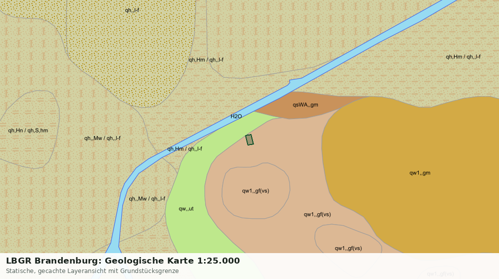 Statische Kartenansicht: LBGR Brandenburg: Geologische Karte 1:25.000