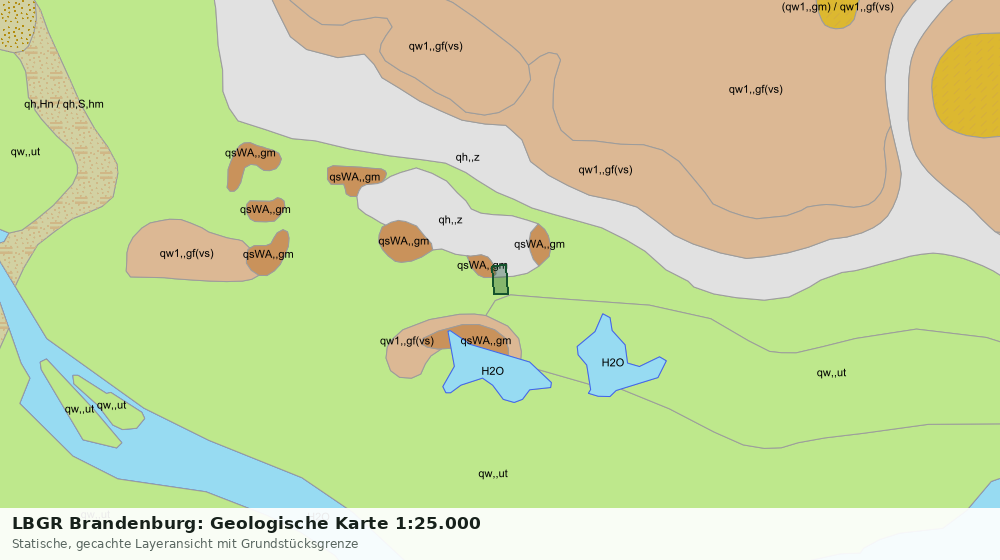 Statische Kartenansicht: LBGR Brandenburg: Geologische Karte 1:25.000