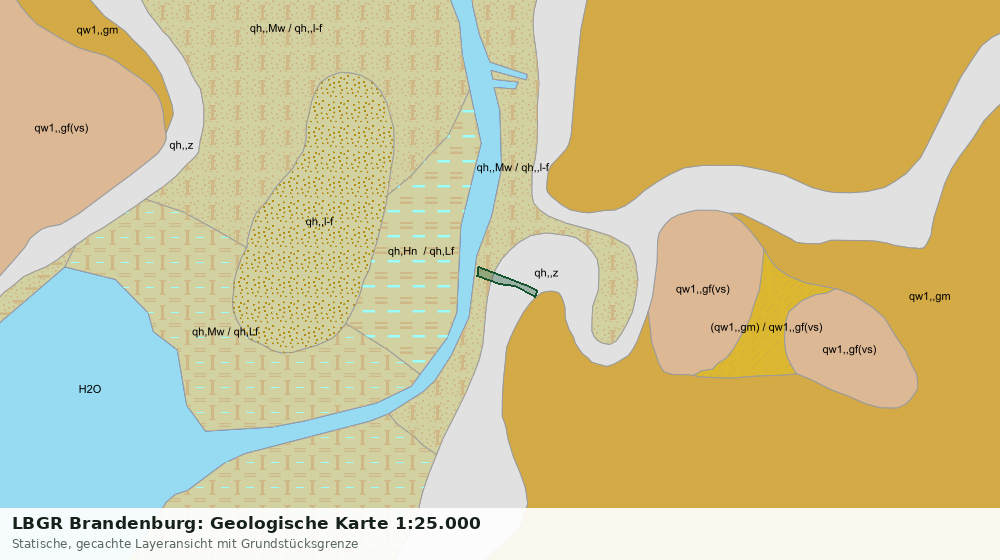 Statische Kartenansicht: LBGR Brandenburg: Geologische Karte 1:25.000