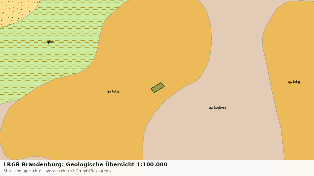 Statische Kartenansicht: LBGR Brandenburg: Geologische Übersicht 1:100.000