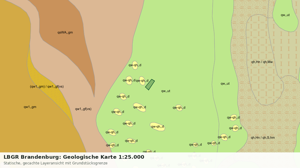Statische Kartenansicht: LBGR Brandenburg: Geologische Karte 1:25.000