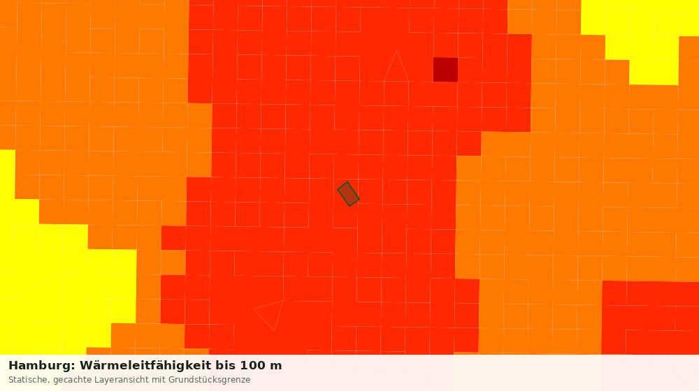 Statische Kartenansicht: Hamburg: Wärmeleitfähigkeit bis 100 m