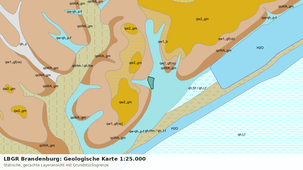 Statische Kartenansicht: LBGR Brandenburg: Geologische Karte 1:25.000