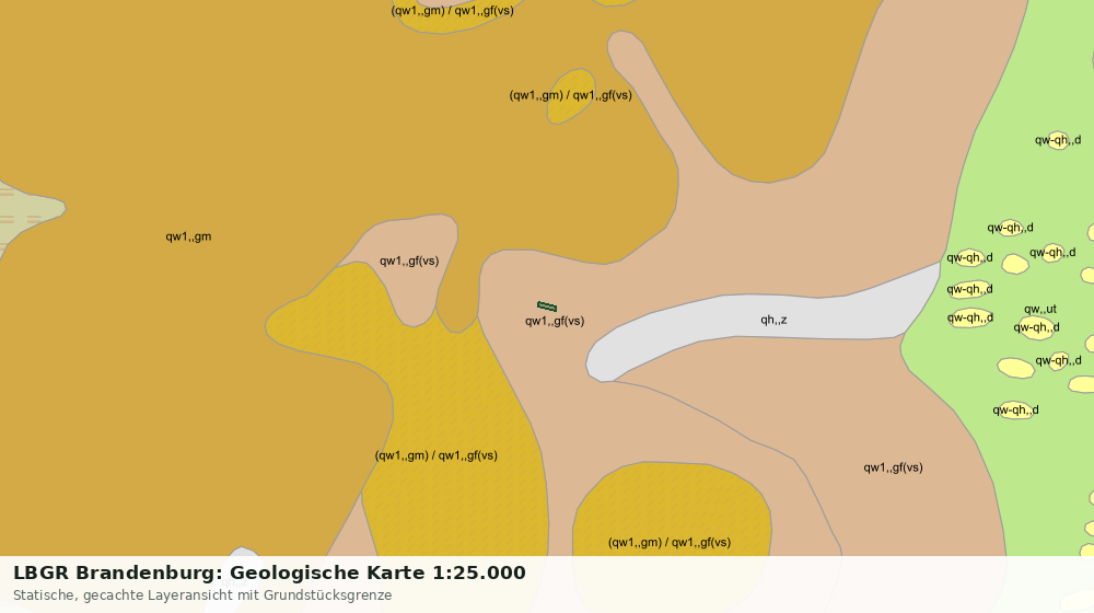 Statische Kartenansicht: LBGR Brandenburg: Geologische Karte 1:25.000