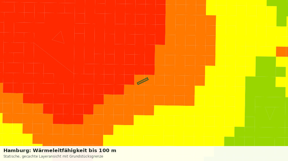 Statische Kartenansicht: Hamburg: Wärmeleitfähigkeit bis 100 m