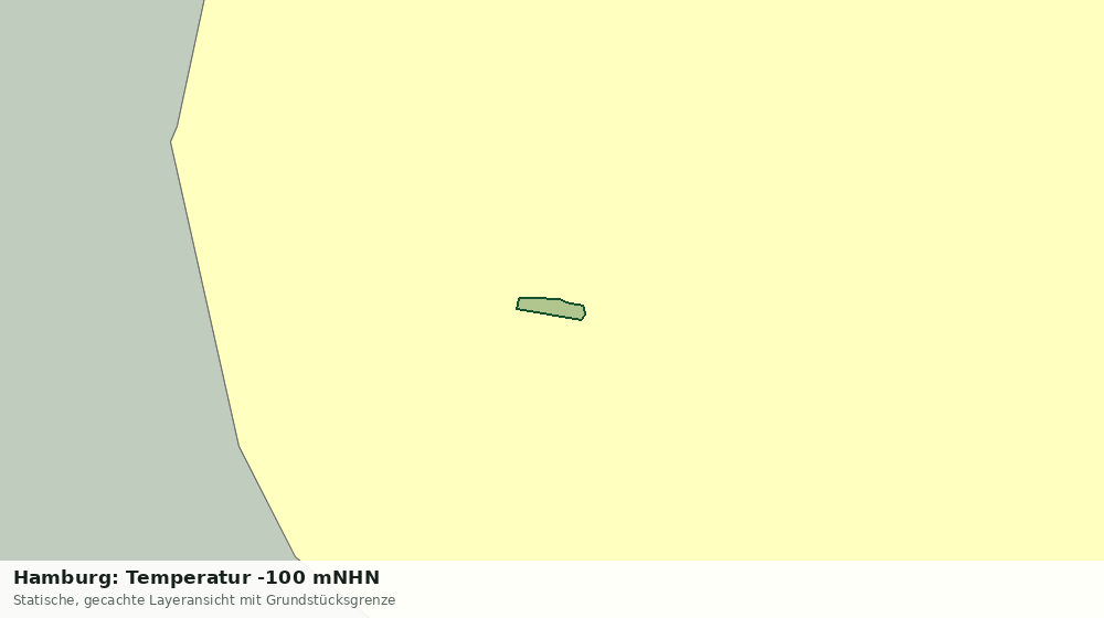 Statische Kartenansicht: Hamburg: Temperatur -100 mNHN