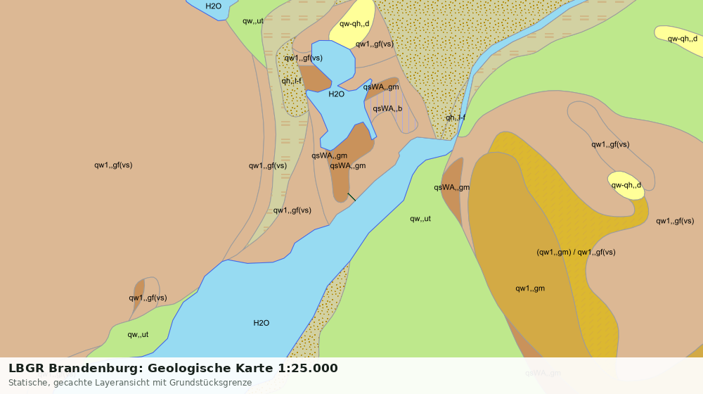 Statische Kartenansicht: LBGR Brandenburg: Geologische Karte 1:25.000