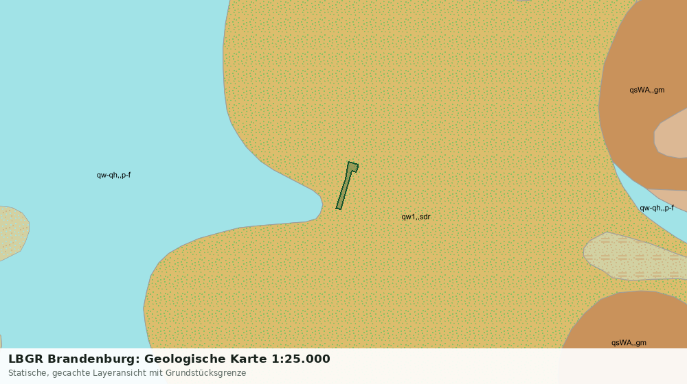 Statische Kartenansicht: LBGR Brandenburg: Geologische Karte 1:25.000