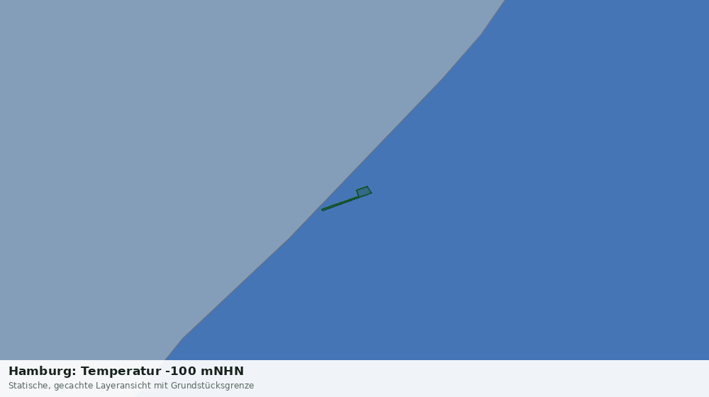 Statische Kartenansicht: Hamburg: Temperatur -100 mNHN