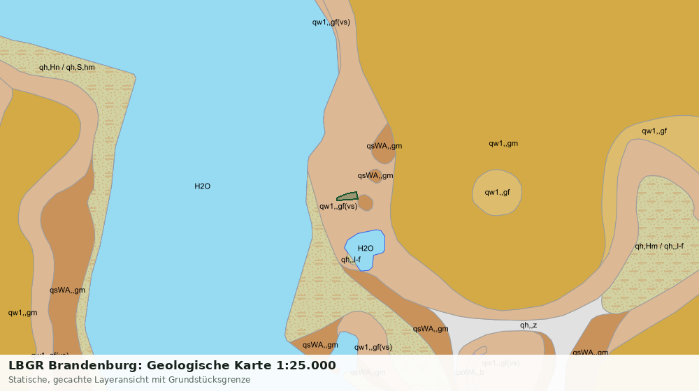 Statische Kartenansicht: LBGR Brandenburg: Geologische Karte 1:25.000