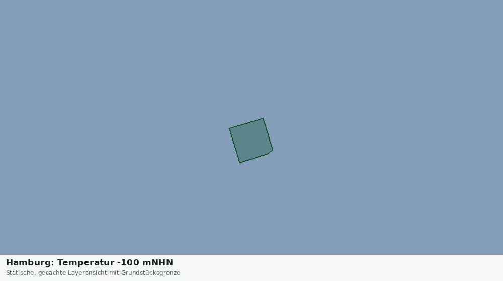 Statische Kartenansicht: Hamburg: Temperatur -100 mNHN