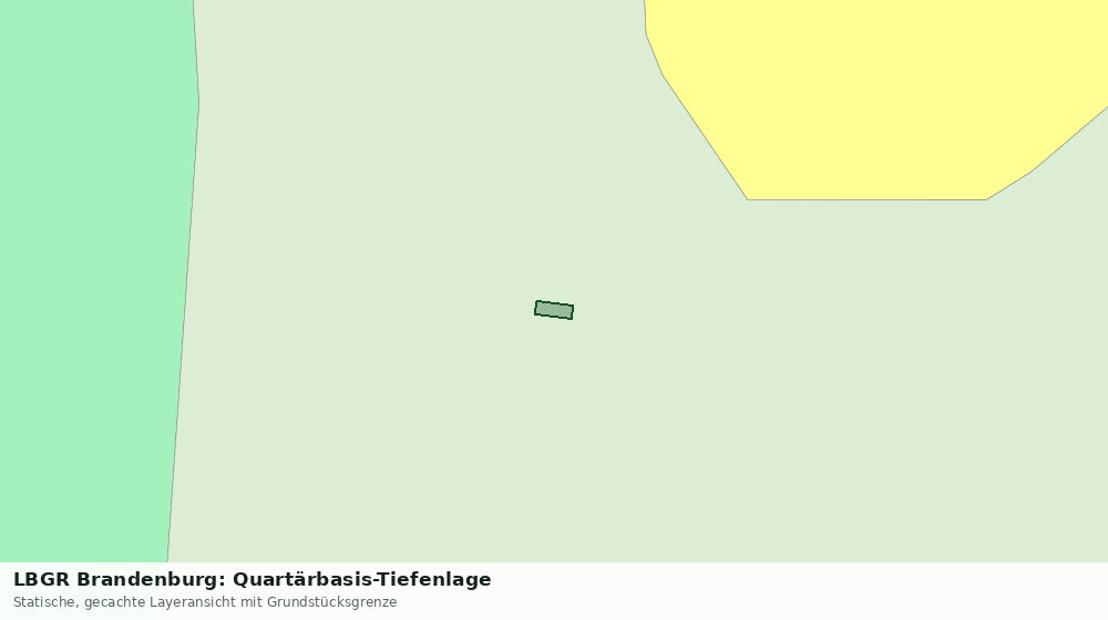 Statische Kartenansicht: LBGR Brandenburg: Quartärbasis-Tiefenlage