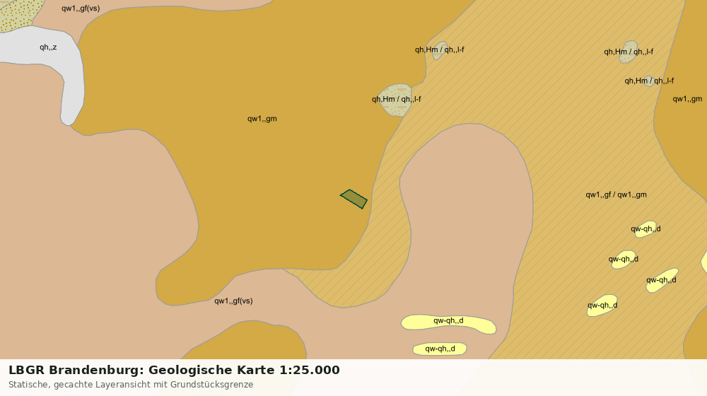 Statische Kartenansicht: LBGR Brandenburg: Geologische Karte 1:25.000