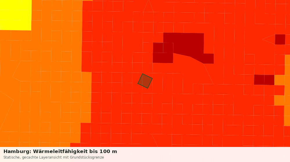 Statische Kartenansicht: Hamburg: Wärmeleitfähigkeit bis 100 m