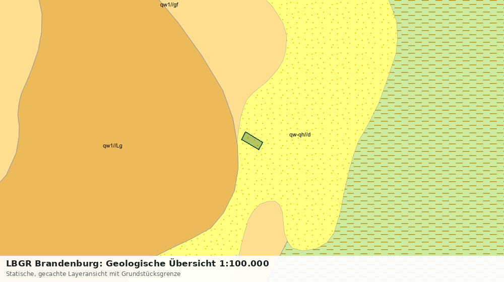 Statische Kartenansicht: LBGR Brandenburg: Geologische Übersicht 1:100.000