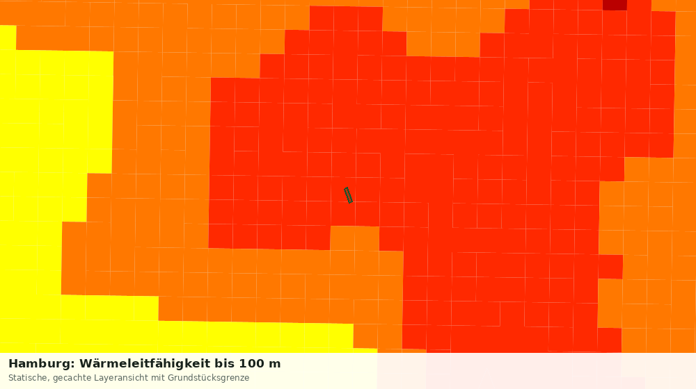 Statische Kartenansicht: Hamburg: Wärmeleitfähigkeit bis 100 m