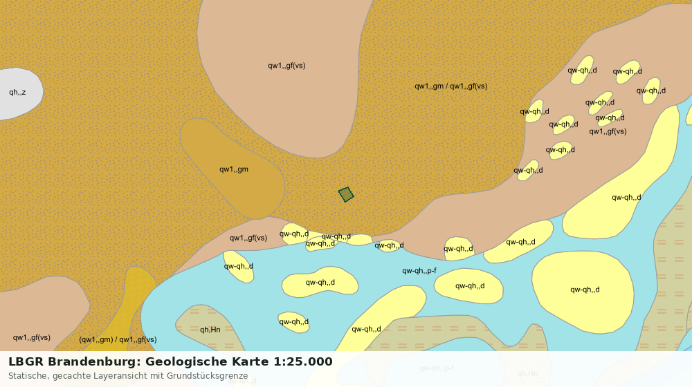 Statische Kartenansicht: LBGR Brandenburg: Geologische Karte 1:25.000