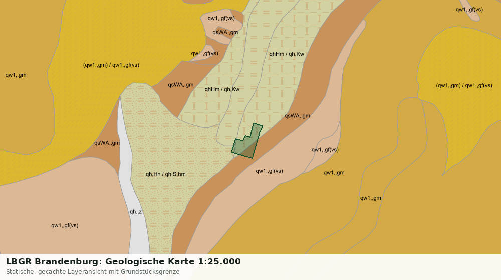 Statische Kartenansicht: LBGR Brandenburg: Geologische Karte 1:25.000